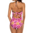thumbnail image 4 of NICKSUN Maillot de Bain une Pièce pour Femmes Contrôle du Ventre Maillot de Bain Modeste Col en V, 4 of 7