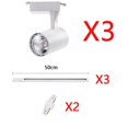 thumbnail image 1 of Luz de pista LED COB, iluminación de techo, sistema de riel, 10/20/30W, 220V, adecuado para tiendas de ropa, salas de estar y cocinas, 1 of 4