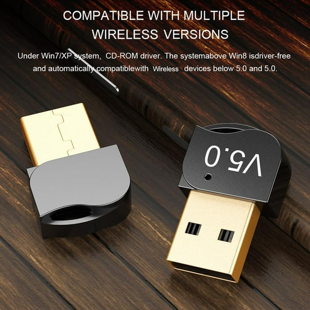 Adaptador Bluetooth Usb Adaptador USB compatible con Bluetooth para Windows 10 8 PC Receptor Dongle 5.0 compatible con Bluetooth