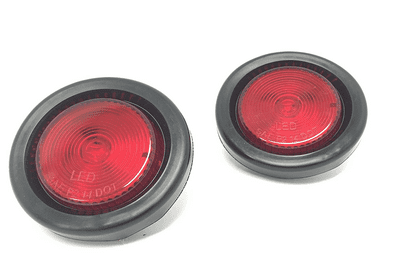 2 Set 2/" Red LED trailer lights grommets /& harness.