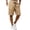 Khaki |#13, variant on Men's Cargo Shorts Casual Summer Loose Fit Bermuda Shorts Elastic Waist Drawstring Pants with Pockets Dark Gray 2XL