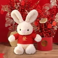 thumbnail image 3 of Suéter rojo, muñeco de conejo de peluche, juguete de peluche de 15,8 pulgadas de altura, decoración de Festival para oficina, dormitorio, asiento, Estilo A Sunnimix Muñeco Conejo, 3 of 8