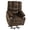 Dark Brown, variant on Oversized Recliner Chair 27-inch Wide Seat with Extended Footrest - Power Lift Chair for Elderly with Heat Massage - Flip Arm Storage Cup Holders 350 lbs