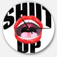 thumbnail image 1 of DesignArt Female Lips Large Wall Clock, 1 of 2