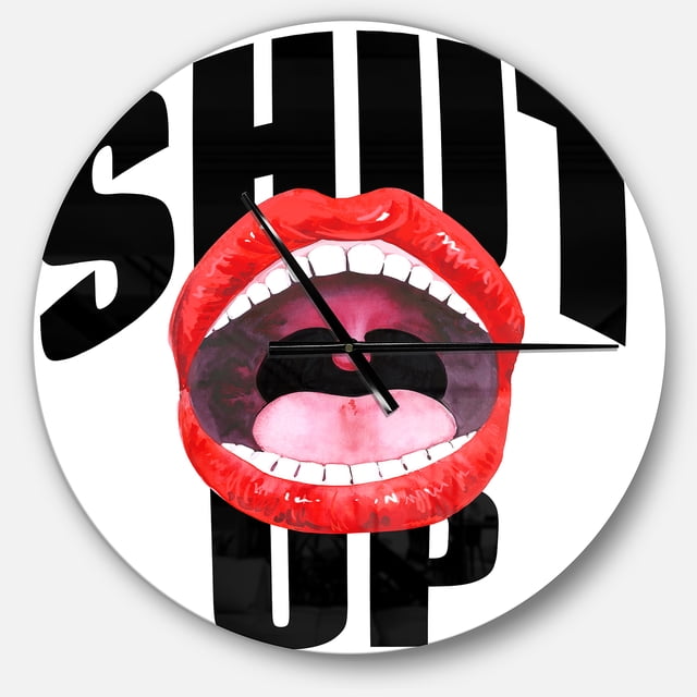 DesignArt Female Lips Large Wall Clock