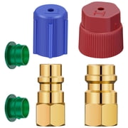 FUYGRCJ 2 Pack R12 R22 to R134a Adapters R12 to R134a Retrofit Kit with High/Low Side Fitting Conversion Kit 1/4in SAE to 7/16in UNF Fit for Car Air Conditioner Refrigerant