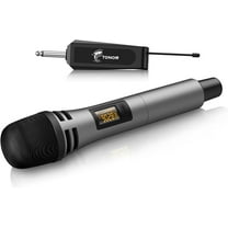 Wireless Microphones, TONOR UHF Handheld Cordless Dynamic Mic with Rechargeable Receiver TW310 Grey