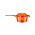 thumbnail image 1 of Lava Cast Iron 1.43 Qt. Émaillée Casserole à Sauce Ronde Antiadhésive - Orange, 1 of 3