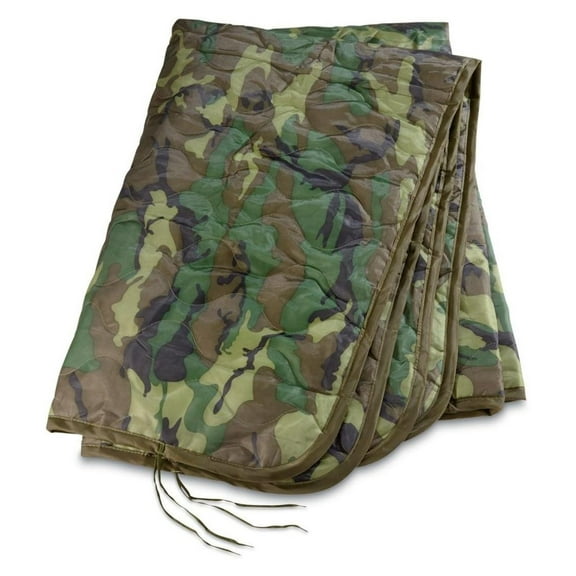 Military Poncho Liner Blanket - Woobie (Woodland Camo)