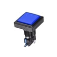 thumbnail image 5 of Botón de juego 44x44 cuadrado interruptor pulsador iluminado LED 12V con interruptor micro para arcade video 5 colores 5 piezas, 5 of 5