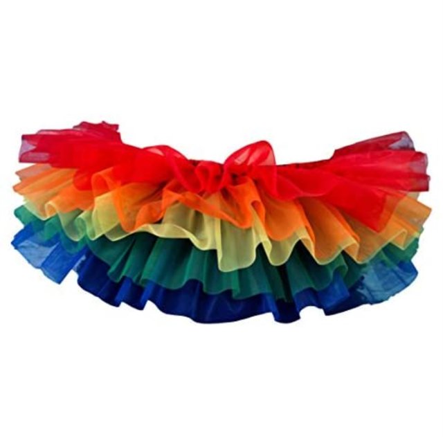 BellaSous Tutu estrecho para adultos para disfraces de Halloween, elfo de Navidad, tutú de princesa y ballet, florista o carrera divertida (talla única, arcoíris) BellaSous 420-RBW-OS