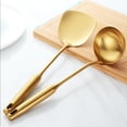 thumbnail image 2 of Espátula de acero inoxidable para cocina, cuchara para olla caliente, cuchara para sopa, cuchara creativa para cocinar, juego de pala, utensilios de cocina de acero inoxidable, 2 of 5