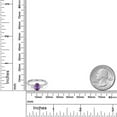 thumbnail image 6 of Gem Stone King 925 Silver and 10K Yellow Gold Purple Amethyst and White Moissanite Engagement Ring for Women | 1.07 Cttw | Oval 7X5MM | Gemstone February Birthstone | Size 7, 6 of 7