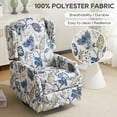 thumbnail image 3 of Swivel Rocker Recliner,Wingback Recliner Chair,Floral Accent Chair Fabric Chair with High Back,Padded Seat for Living Room,Bedroom, Home Office, 3 of 8
