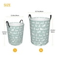 thumbnail image 4 of Uemuo White Swan Pattern Circular Laundry Hamper Basket with handles,Collapsible laundry basket,Large capacity laundry hamper,Laundry Organizer-Medium, 4 of 8