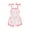 Pink, variant on Aojekbee Little Girl Overalls Bow Print Neck Tie-Up Spaghetti Strap Shorts Jumpsuit Toddler Sleeveless Romper for Summer