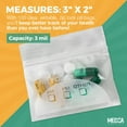 thumbnail image 3 of MEDca Reusable Pill Bag Pouch, 100 Ct, 3" x 2.75" Airtight Seal & Zipper Lock, 3 of 10