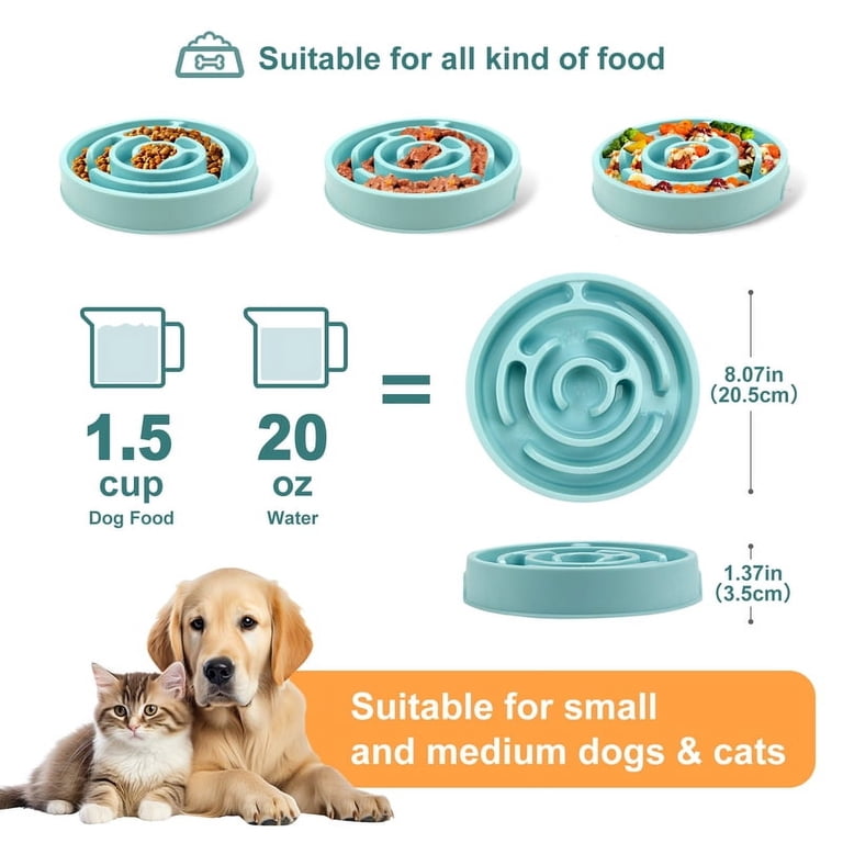 Pet Dog Slow Feeder Bowl Fun Non Slip Anti-Gulping Slower Food Feeding  Dishes Eco Dog Bowl for Large Medium Small Dogs Puppy - Walmart.com