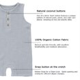 thumbnail image 5 of Gunia Toddler Boys Girls Outfit Sleeveless Romper Jumpsuit Summer Clothes Set Light Gray 0-3 Months, 5 of 6
