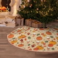 thumbnail image 5 of Daiia Fall Autumn Drawing Merry Christmas Tree Skirt , Xmas Large Lace-up Tree Skirt, Santa Snowflakes Rustic Home Decorations New Year Party Farmhouse Decor-36", 5 of 6