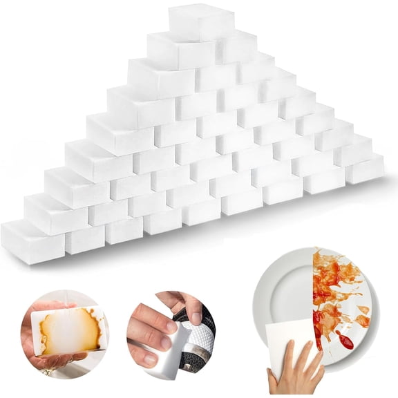 Magic Erasers Sponge, 100 Pack Extra Premium Melamine Sponge Foam Cleaning Pads in Bulk, Non-Scratch Scrub Sponge, Household Cleaning Kitchen Dish Sponges