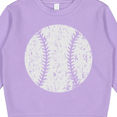 thumbnail image 3 of Inktastic Distressed Baseball in White Toddler Sweatshirt, 3 of 4