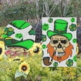 thumbnail image 2 of SKYSONIC St Patrick Leprechaun Skull Double-Sided Printed Garden House Sports Flag-28x40(in)-Polyester Decorative Flags for Courtyard Garden Flowerpot, 2 of 6