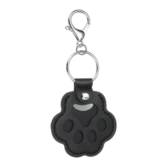 Pet Fur Keepsake, Dog Fur Storage Keychain Cat Paw Cute Leather Keyring (Black), Intended for Collecting Cat Dog Hair