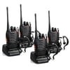 Proster Walkies Talkies 4Pcs Two Way Radio Walky Talky With Interphone Earpiece Mic For Kids Outdoors Adults Girls Boys 5 km 16 Channel UHF 400-470MHZ Rechargeable 2 Way Radio Walkie Talkie