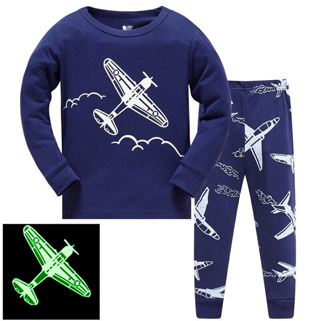 Conjuntos de pijamas de manga larga para niños, ropa de dormir para niños, pingüinos, dinosaurios, animales, 3, 4, 5, 6, 7, 8 años, Primavera, otoño, 2021