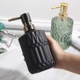 thumbnail image 5 of Glass Refillable Liquid Soap Dispenser for Dish Detergent, Shampoo, Bathroom Countertops, Kitchen, Laundry (Black), 5 of 5