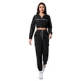 thumbnail image 3 of MintLimit Women's Casual 2 Piece Tracksuit Set Stripe Patchwork Sweatsuits Long Sleeve Sport Jogging Suit, 3 of 4