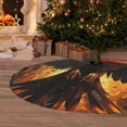 thumbnail image 5 of KLL 48" Christmas Tree Skirt Cool Black Eagle Xmas Tree Skirts Mat for New Year Xmas Holiday Party Indoor Outdoor Home Decoration, 5 of 5