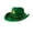 #03Army Green, variant on St Patrick's Day Cowboy Felt Hat Irish Flashing Fedora Hat Cosplay Shamrock Top Hat Costume Party Wear Green