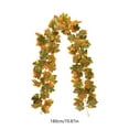 thumbnail image 5 of Artificial Maple Leaf Garland with Rattan Accents, Fall-Themed Hanging Decor for Halloween and Christmas, 5 of 6