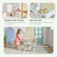 thumbnail image 4 of Teamson Kids Afternoon Sip Wooden Dessert Cart with Rolling Wheels and 24 Pcs Play Food for Pretend Play, 4 of 14