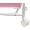 thumbnail image 3 of Simple Houseware Heavy Duty 2-Bag Laundry Sorter Rolling Cart, Pink, 3 of 5