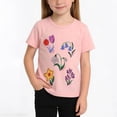thumbnail image 6 of Bnwani Girls T-shirts Short Sleeve Printed Shirt Casual Crew Neck Tops Purple Sizes 2-8, 6 of 9