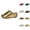 Gold, variant on Ladies Fashion Walking Sandal Leather Toe Thick Sole Casual Sandals And Slippers Slingback Open Toe Wedges High Heels Beach Sandals Slippers