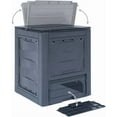 thumbnail image 5 of Compost Bin, Garden Composter with Better Aeration System, Made from Recycled Plastic, Easy Assembling, Sturdy, Outdoor Compost Tumbler Gray 23.6"x23.6"x32.7", 5 of 7