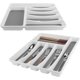 thumbnail image 3 of Organizador de cajones para cubiertos de cocina, caja de almacenamiento divisora de cubiertos para cucharas multiusos, inserte cuchillos, tenedores, bandeja para cubiertos, caja de almacenamiento para Afortunado Sencillez, 3 of 4