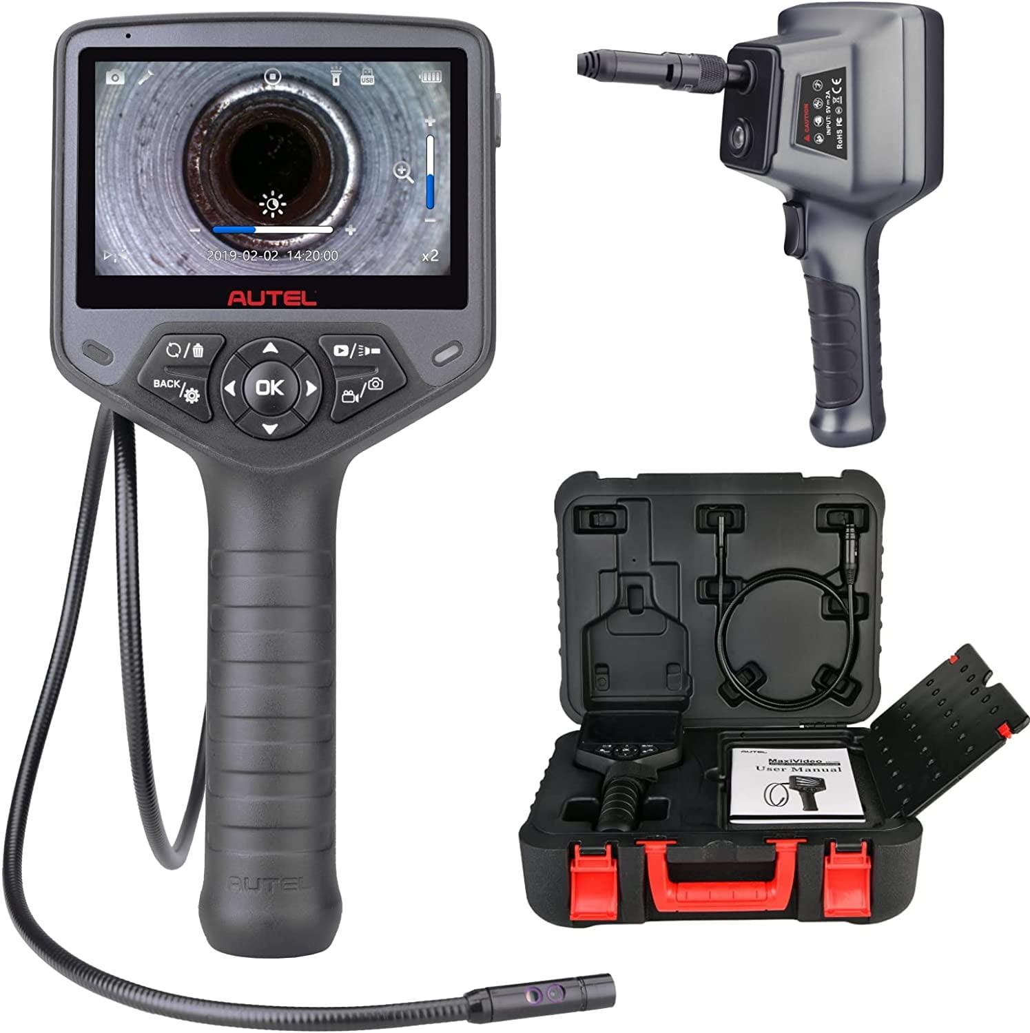 Autel MaxiVideo MV480 Industrial Endoscope/Borescope Dual Lens Video