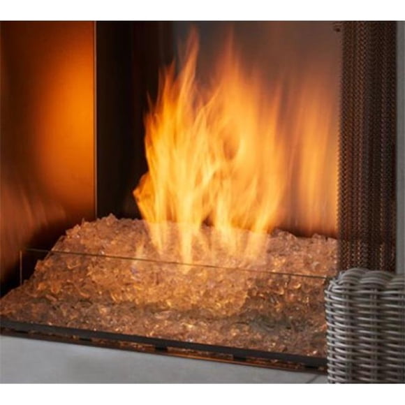 Cheminée de Cour 36 Po. Kit de Foyer Contemporain pour Utilisation avec Média en Verre