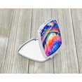 thumbnail image 2 of Colorful Periwinkles Compact Mirror 2.75 in x 3 in, 2 of 4