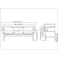 thumbnail image 3 of Lorell, Quintessence Collection Upholstered Sofa, 1 Each, 3 of 3