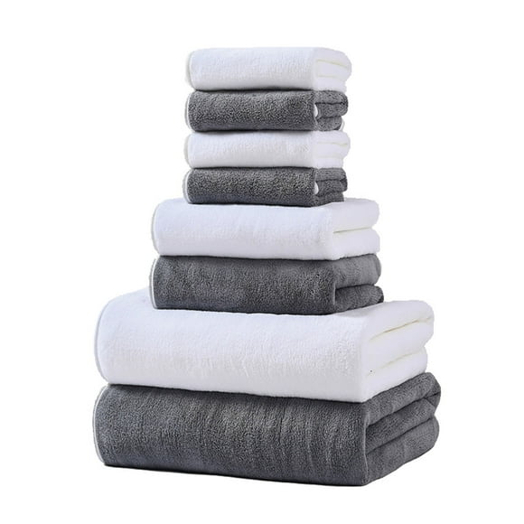 Xihbxyly Juego de Toallas de Algodón, Toallas de Baño Ultrasuaves de 600 G/M², Toallas de Mano de Secado Rápido, Toallitas Que No Destiñen, Ideales para Spa, Gimnasio y Playa, Una Experiencia de Lujo