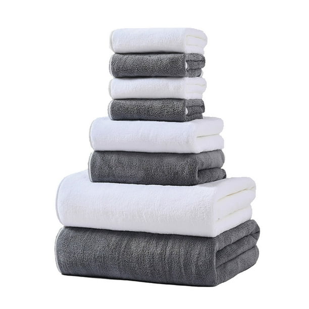 Fiudx Juego de Toallas de Algodón, Toallas de Baño Ultrasuaves de 600 G/M², Toallas de Mano de Secado Rápido, Toallitas Que No Destiñen, Ideales para Spa, Gimnasio y Playa, Una Experiencia de Lujo En