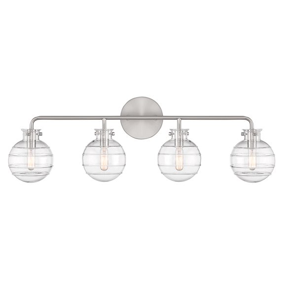 Satin Nickel Four Light Bathroom Vanity from the Mason Collection