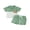 Green, variant on Cenuakty Toddler Baby Boy Shorts Set Contrast Half Zipper Collared Short Sleeve Shirt and Solid Shorts 2 Piece Summer Waffle Outfit