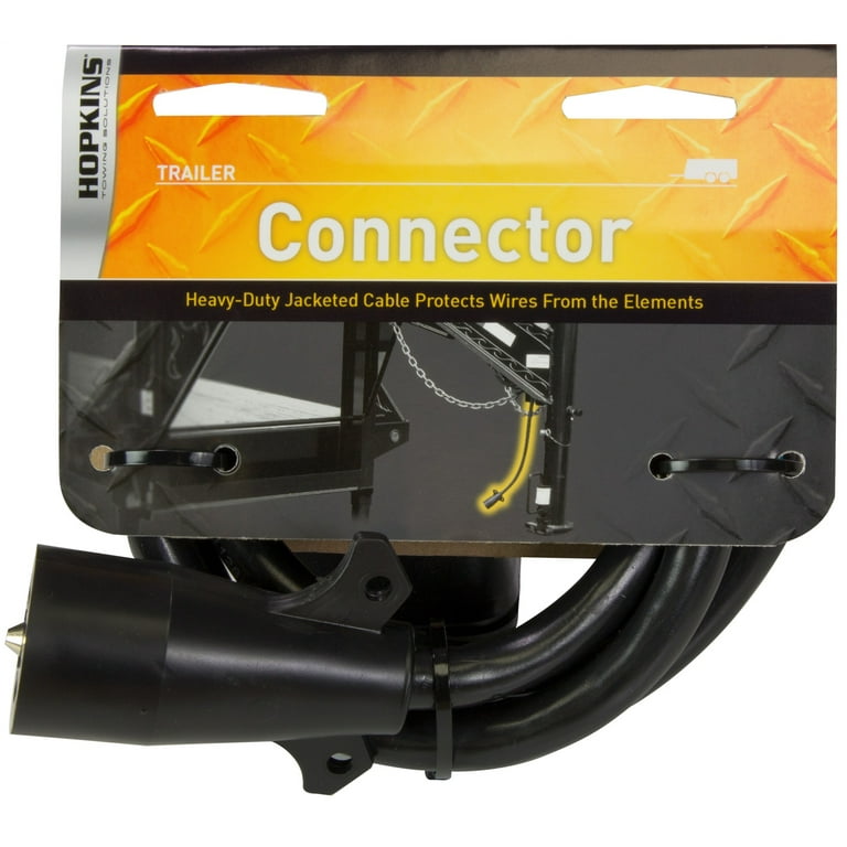 Hopkins 20245, 7 Blade Molded Towing Connector w/ Cable, SAE Wiring (72